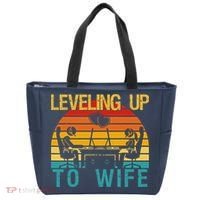 Gamer Engagement Future Mr & Mrs Leveling Up To Wife Tote Bag thumb 0