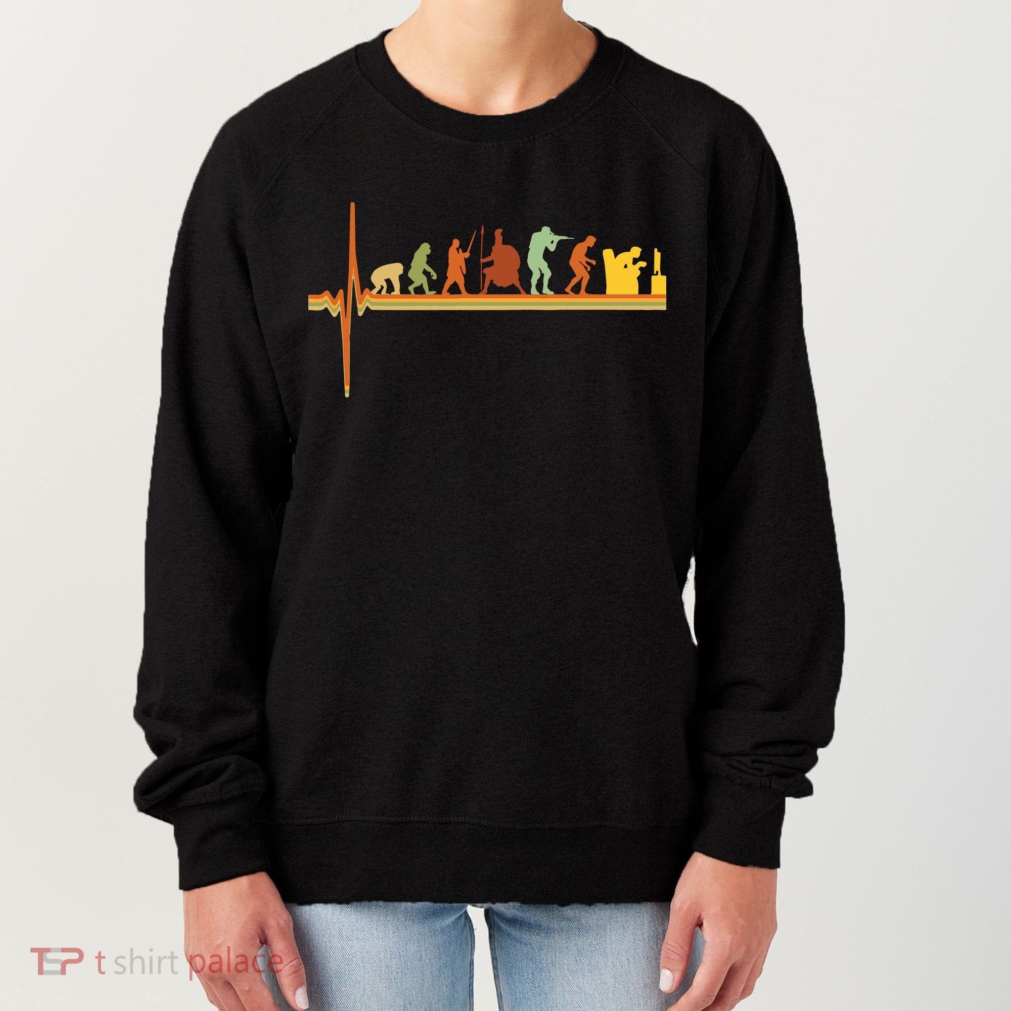 Gaming Evolution Funny Retro Video Game Console Gamer Women's Sweatshirt