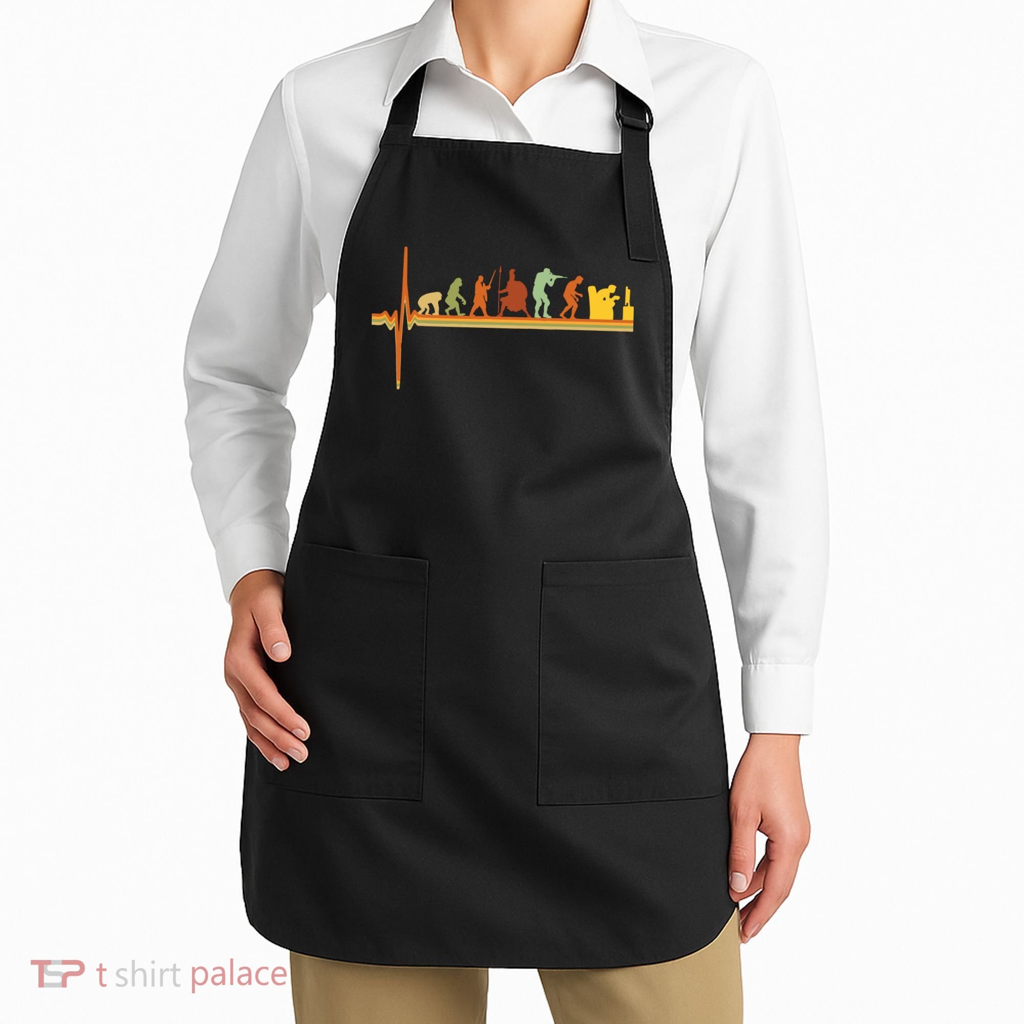 Gaming Evolution Funny Retro Video Game Console Gamer Apron