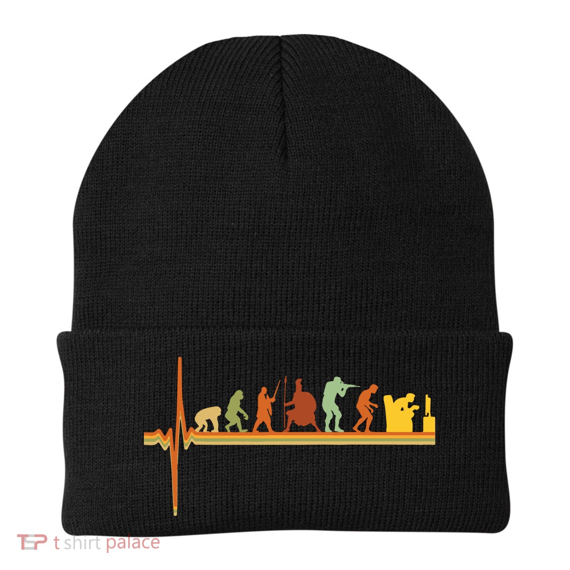 Gaming Evolution Funny Retro Video Game Console Gamer Beanie