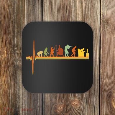 Gaming Evolution Funny Retro Video Game Console Gamer Coaster
