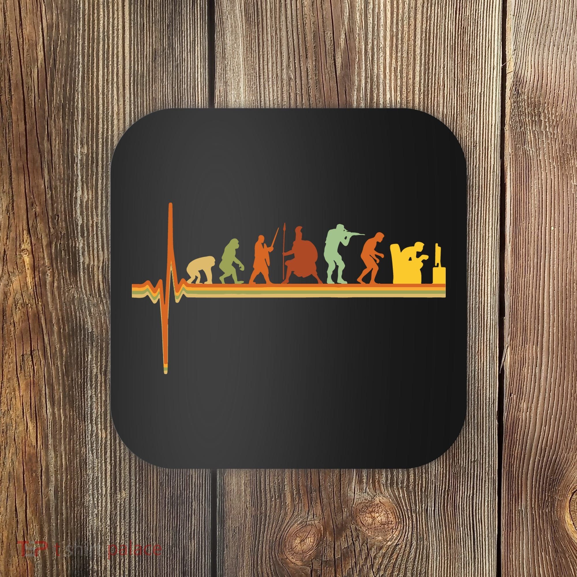 Gaming Evolution Funny Retro Video Game Console Gamer Coaster