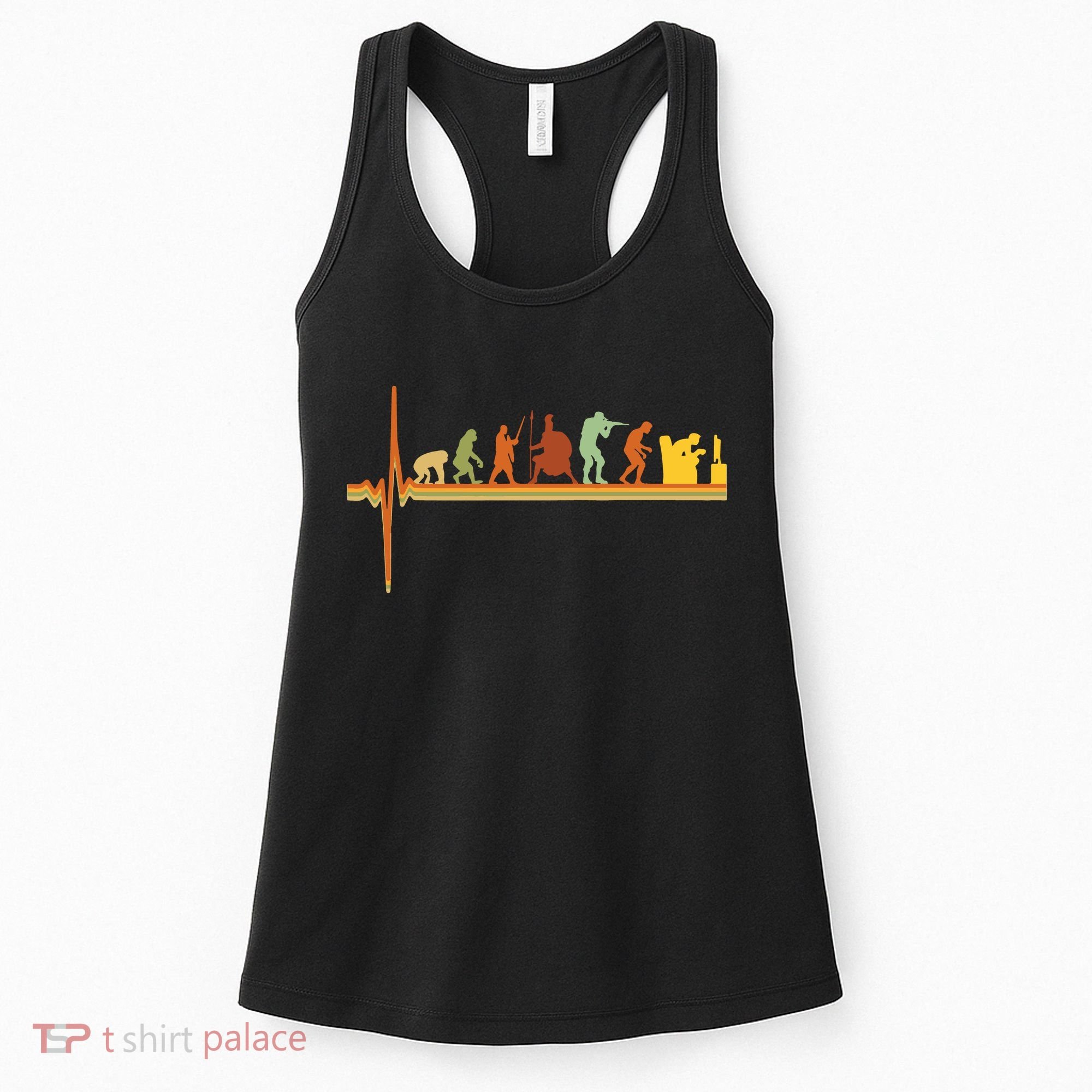 Gaming Evolution Funny Retro Video Game Console Gamer Women's Tank Top