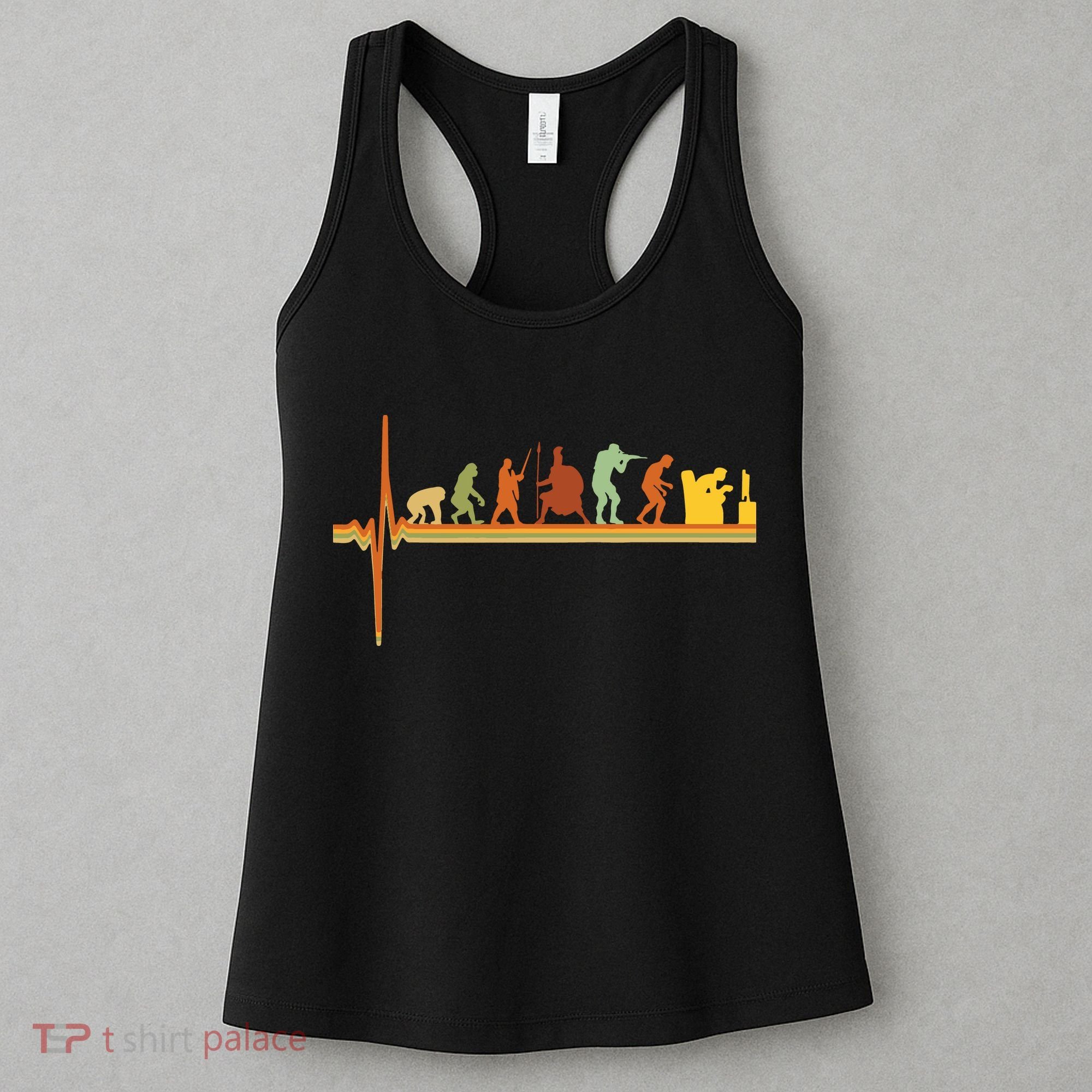 Gaming Evolution Funny Retro Video Game Console Gamer Women's Tank Top
