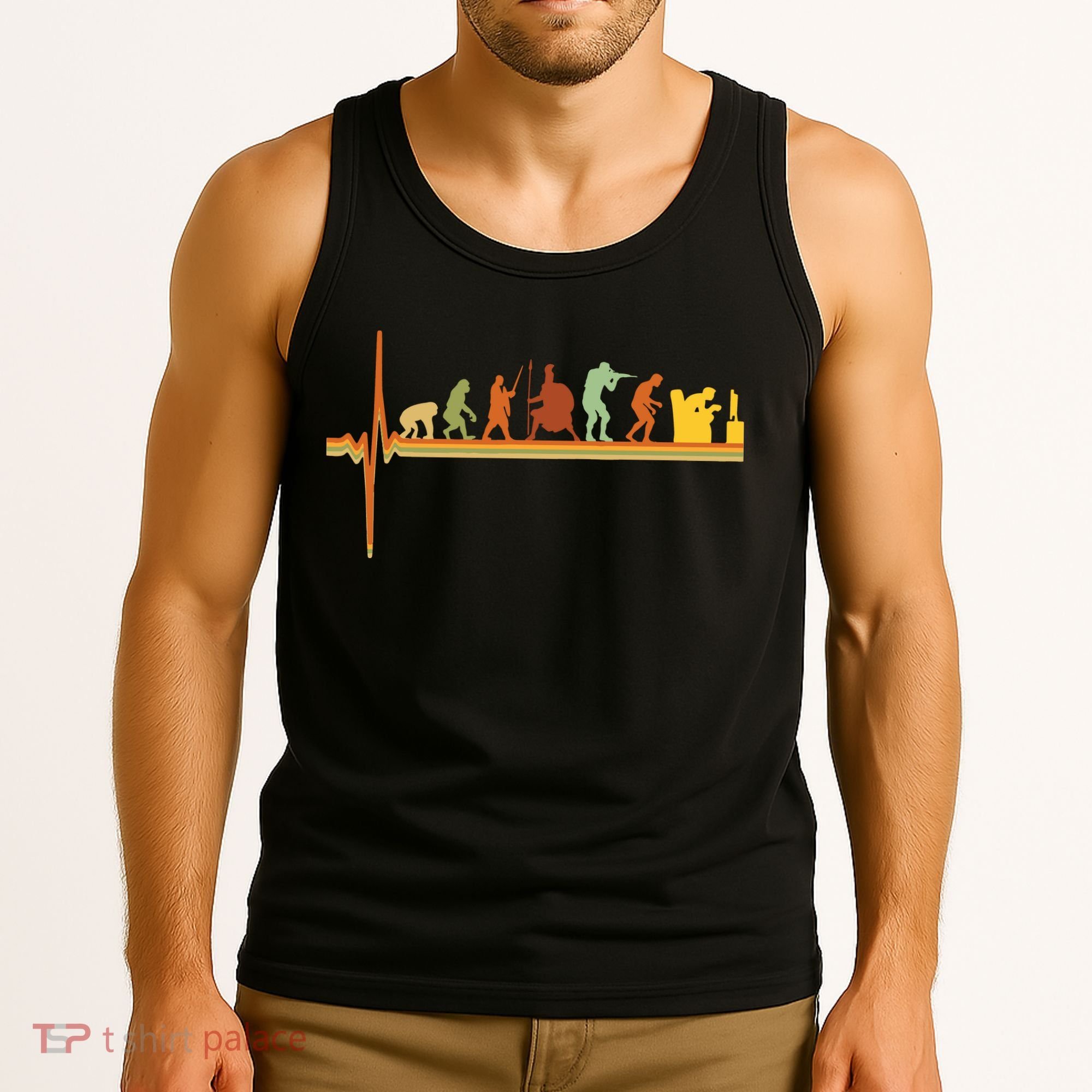 Gaming Evolution Funny Retro Video Game Console Gamer Tank Top