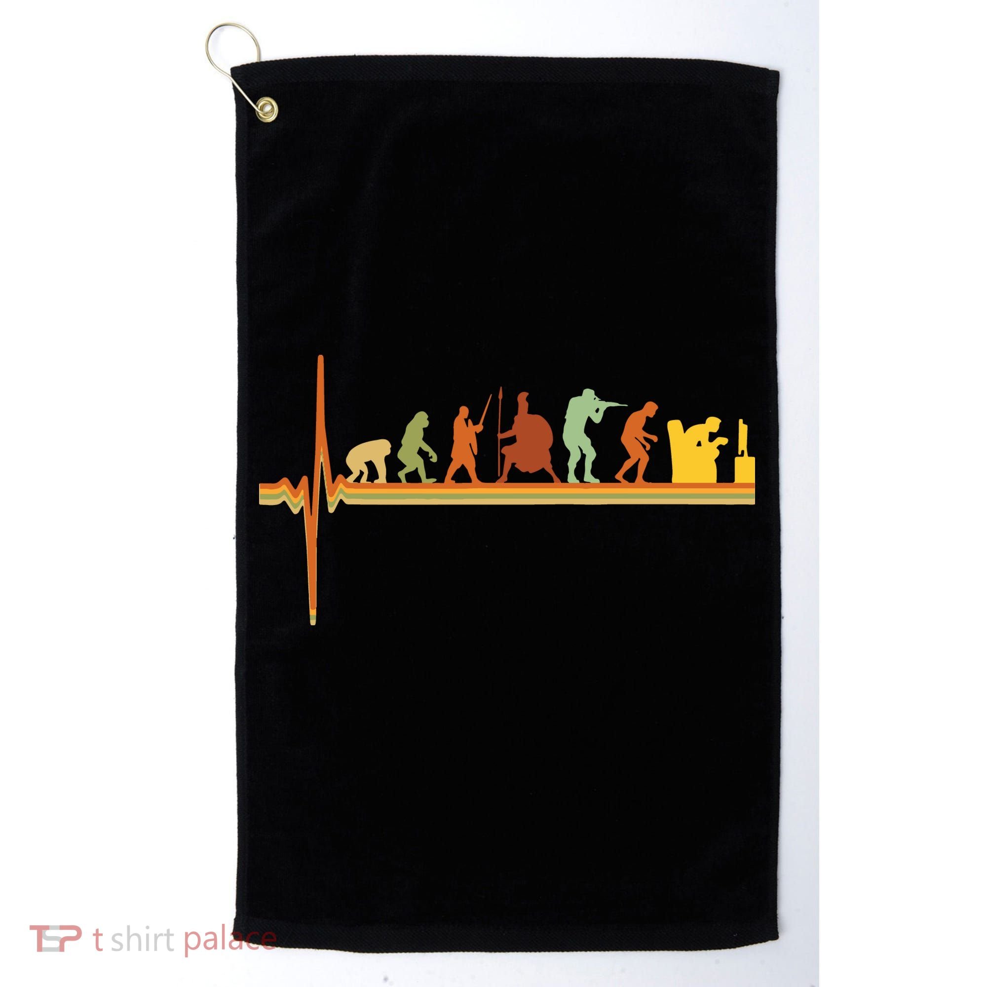 Gaming Evolution Funny Retro Video Game Console Gamer Golf Towel