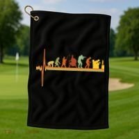 Gaming Evolution Funny Retro Video Game Console Gamer Golf Towel thumb 1