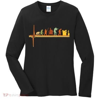 Gaming Evolution Funny Retro Video Game Console Gamer Women's Long Sleeve Shirt