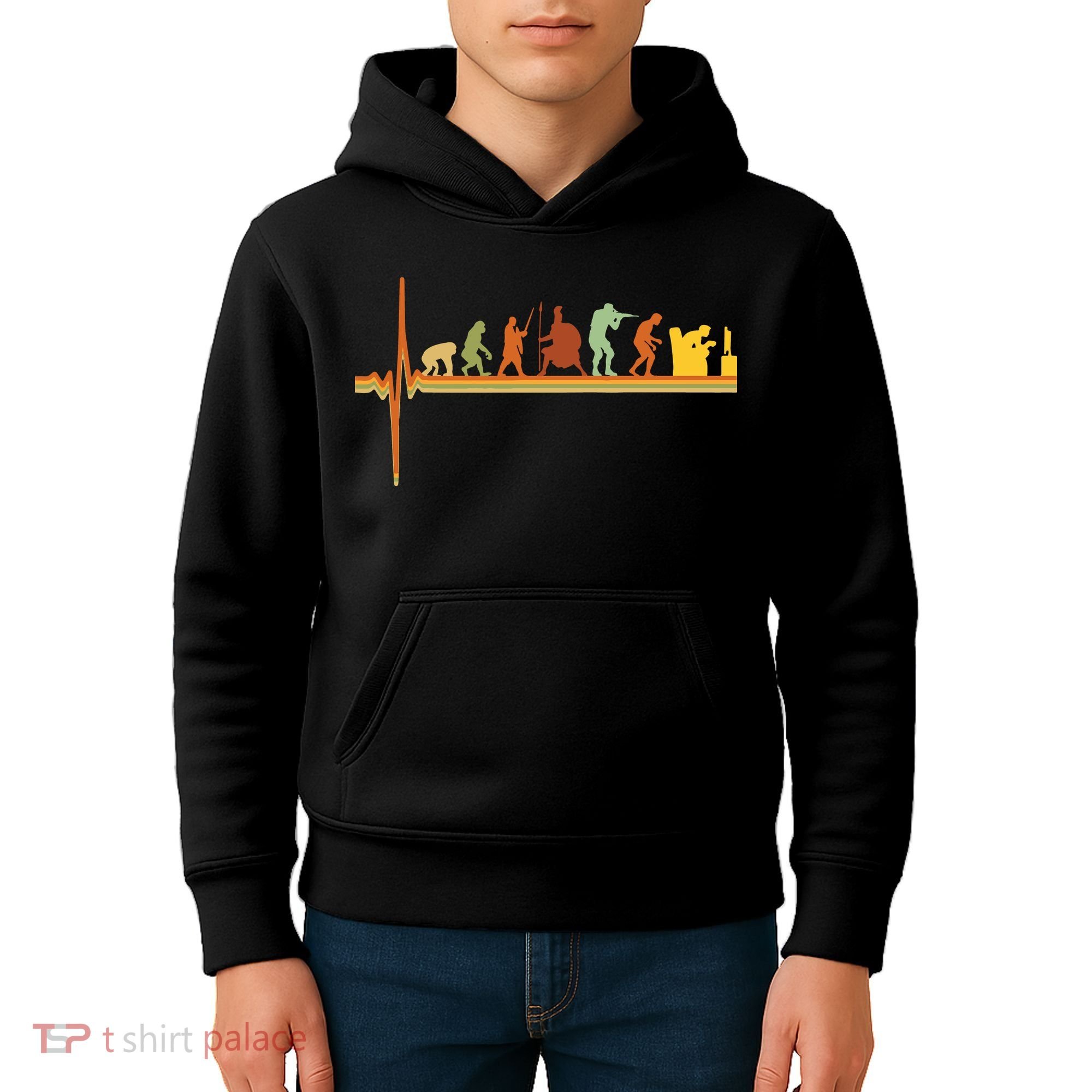 Gaming Evolution Funny Retro Video Game Console Gamer Kids Hoodie