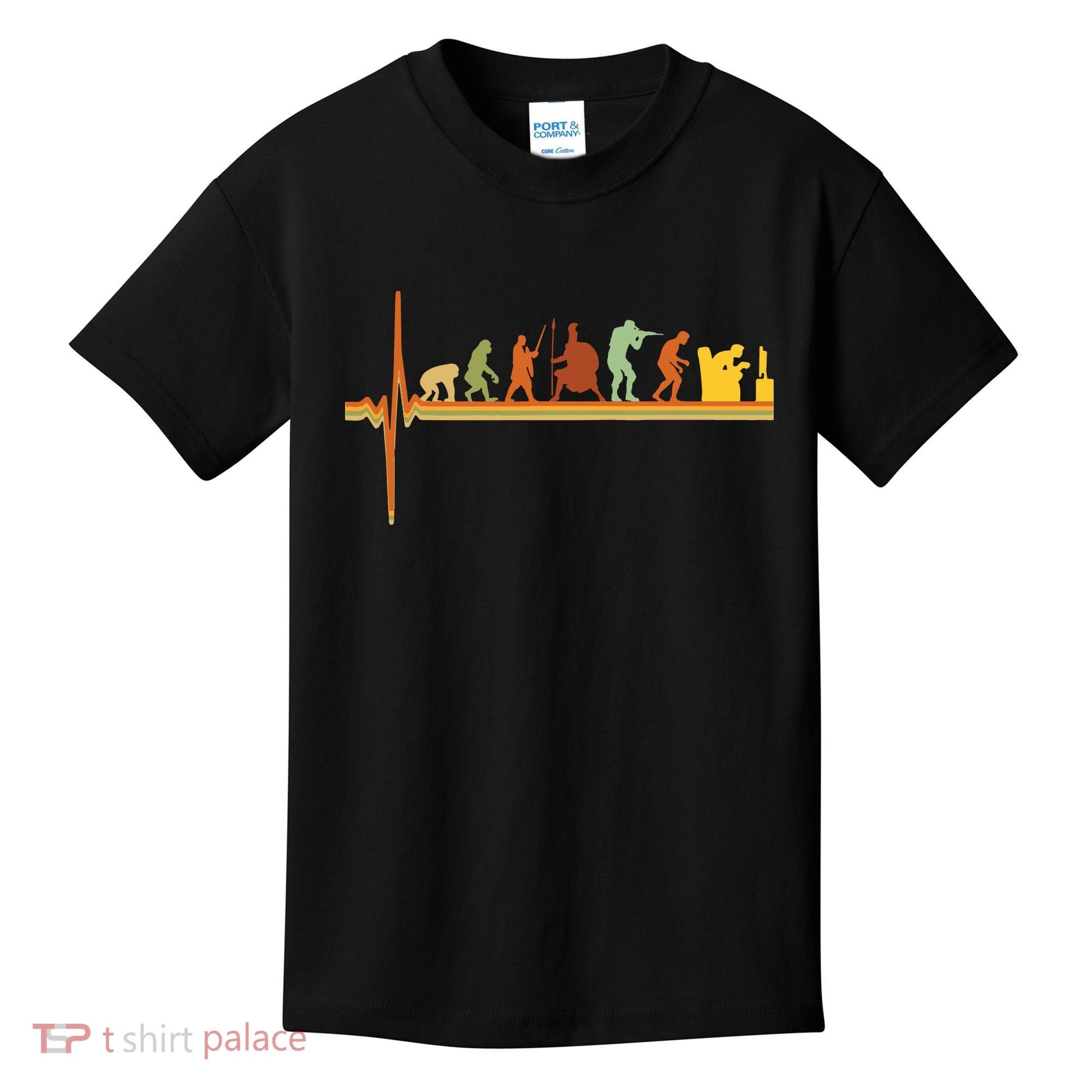 Gaming Evolution Funny Retro Video Game Console Gamer Kids T-Shirt