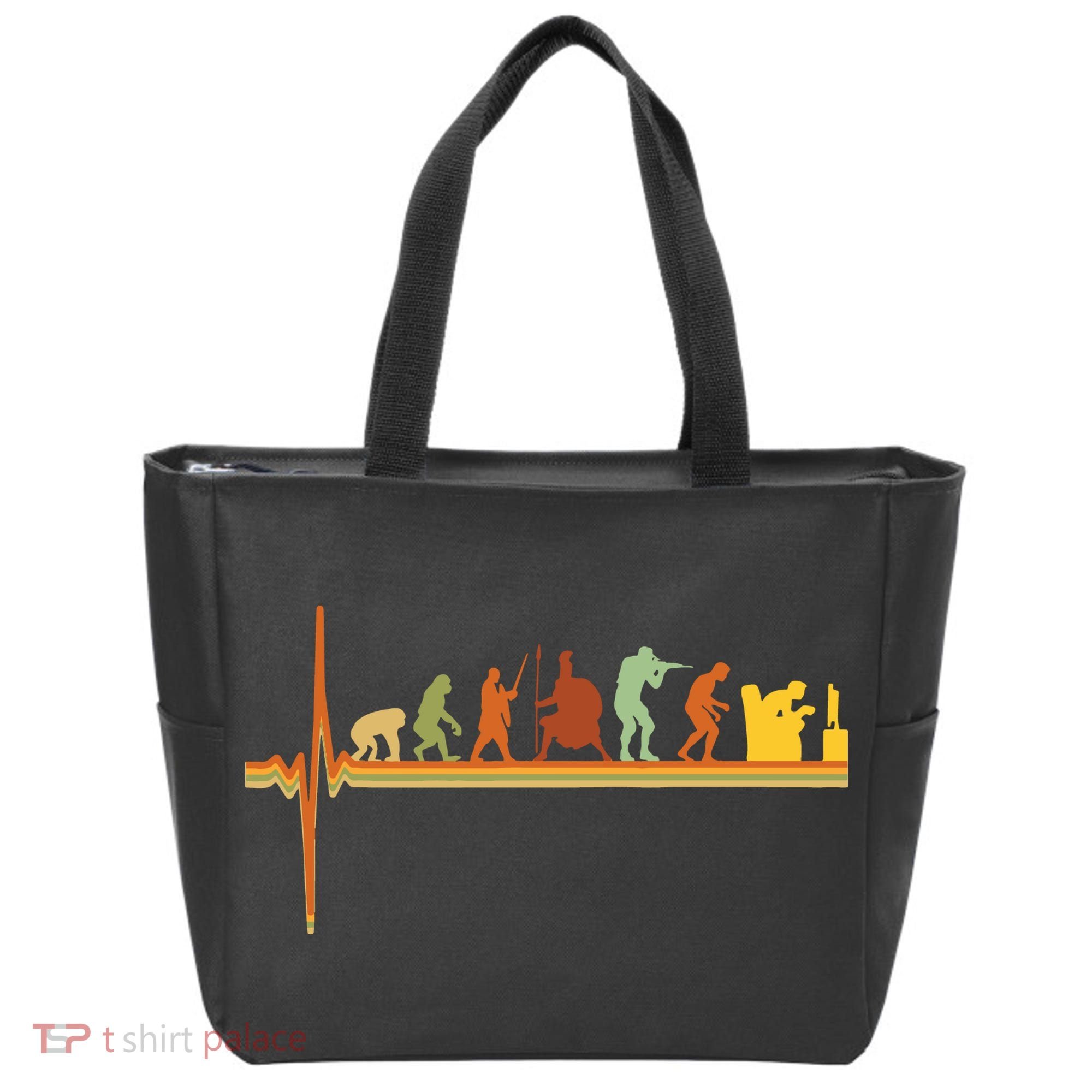 Gaming Evolution Funny Retro Video Game Console Gamer Tote Bag