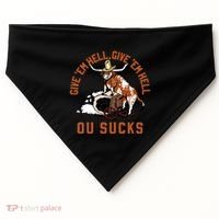 Give Em Hell Give Em Hell Ou Sucks USA-Made Doggie Bandana thumb 0