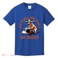 Give Em Hell Give Em Hell Ou Sucks Kids T-Shirt thumb 0