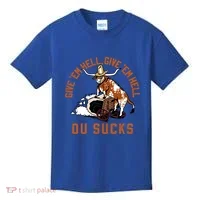 Give Em Hell Give Em Hell Ou Sucks Kids T-Shirt thumb 0