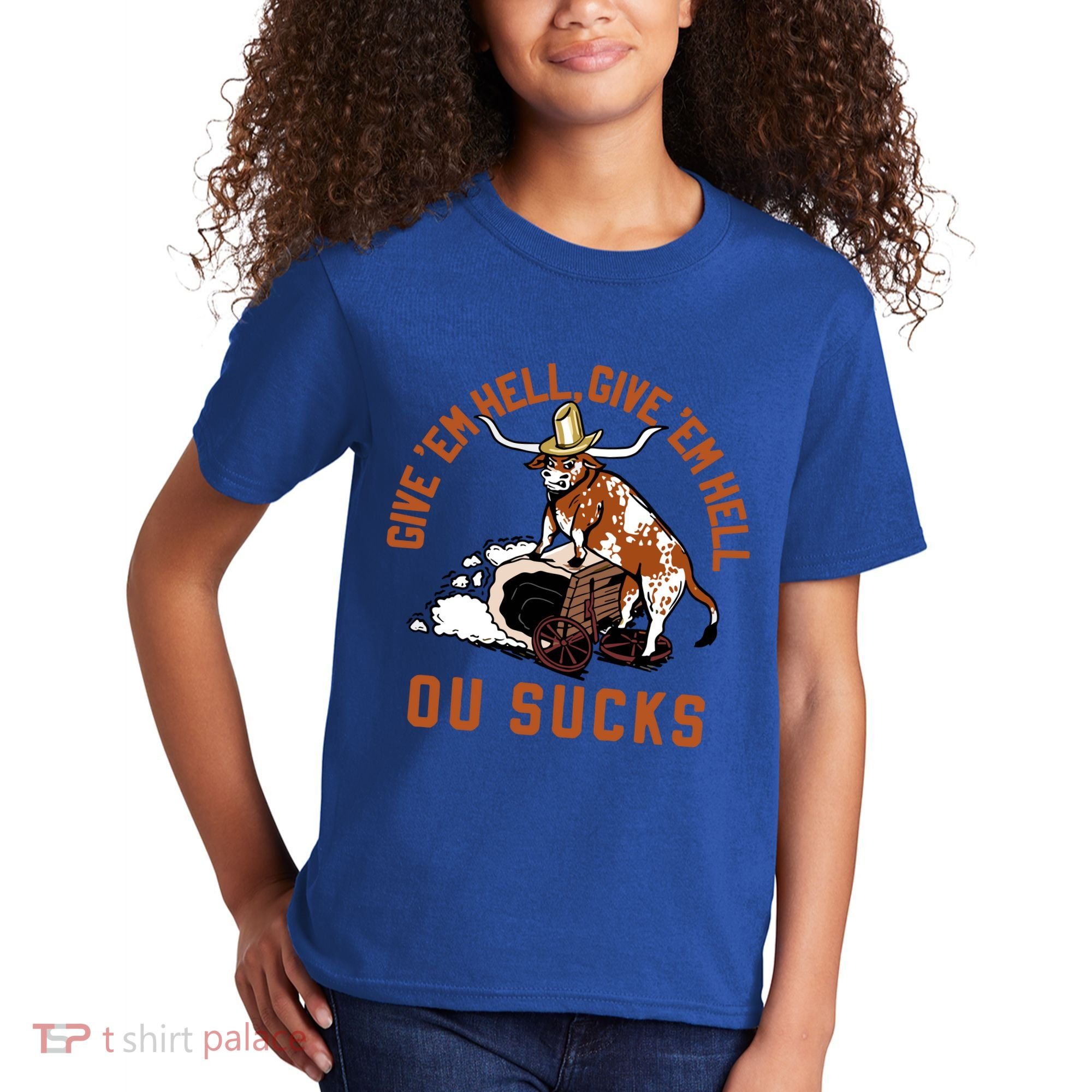 Give Em Hell Give Em Hell Ou Sucks Kids T-Shirt