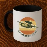 Grumman E-2 Hawkeye Retro Military Aircraft  Coffee Mug thumb 2