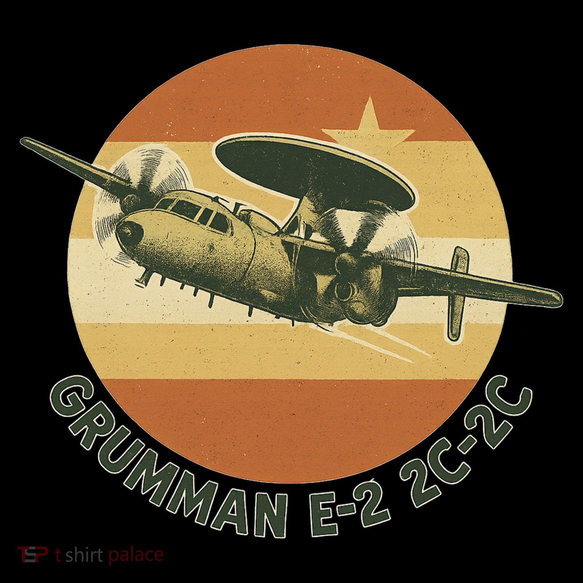 Grumman E-2 Hawkeye Retro Military Aircraft  Women's Hoodie