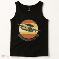 Grumman E-2 Hawkeye Retro Military Aircraft  Tank Top thumb 2