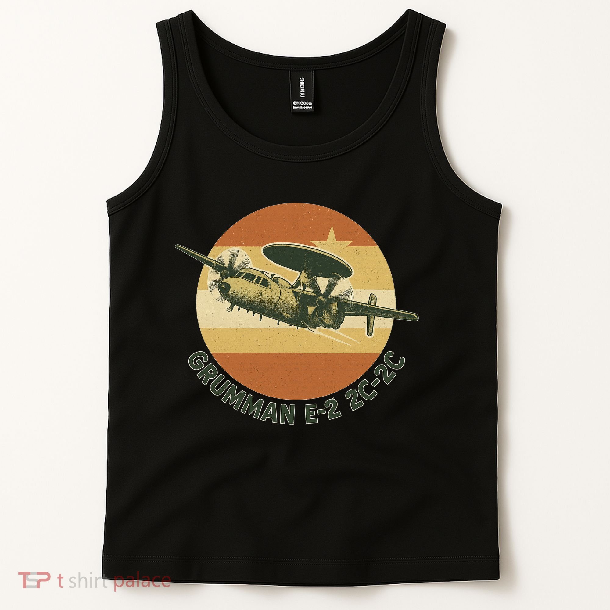 Grumman E-2 Hawkeye Retro Military Aircraft  Tank Top