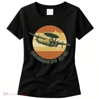 Grumman E-2 Hawkeye Retro Military Aircraft  Women's T-Shirt