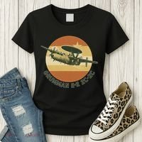 Grumman E-2 Hawkeye Retro Military Aircraft  Women's T-Shirt thumb 3