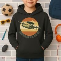 Grumman E-2 Hawkeye Retro Military Aircraft  Kids Hoodie thumb 2