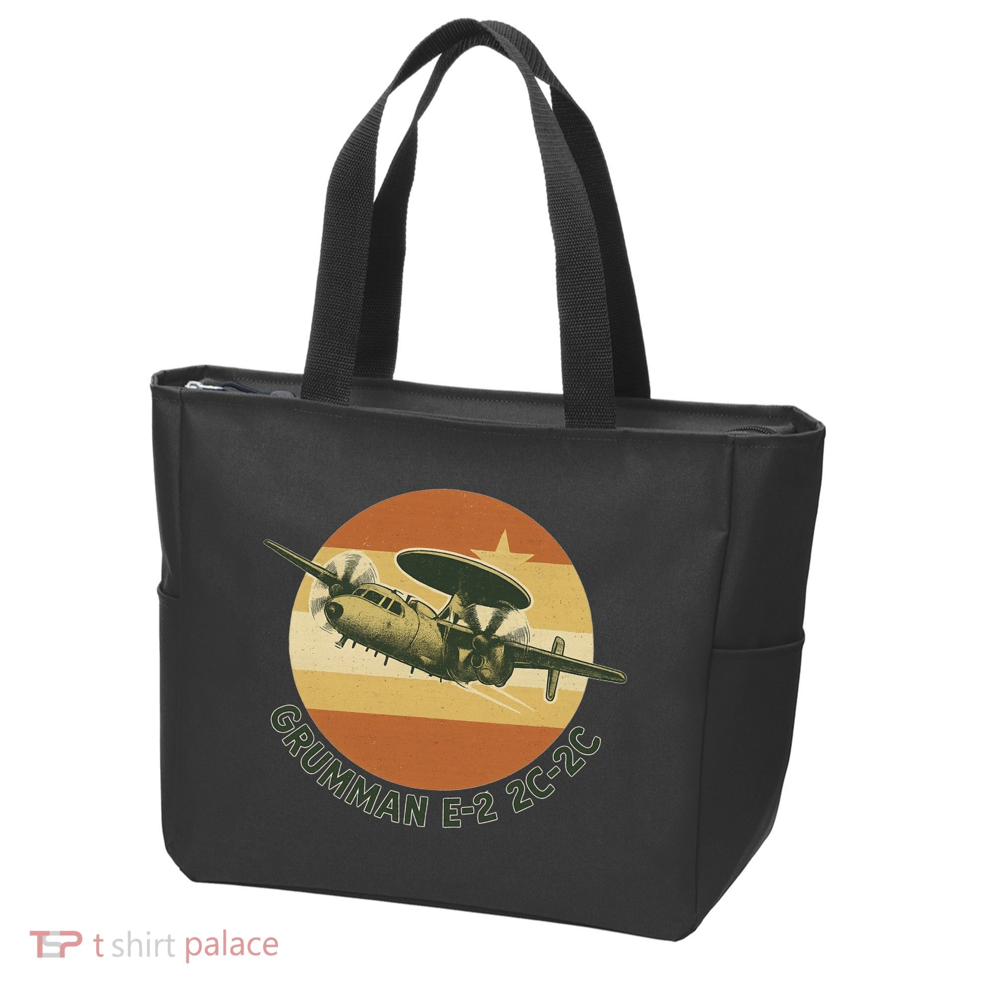 Grumman E-2 Hawkeye Retro Military Aircraft  Tote Bag
