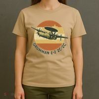 Grumman E-2 Hawkeye Retro Military Aircraft  T-Shirt thumb 4