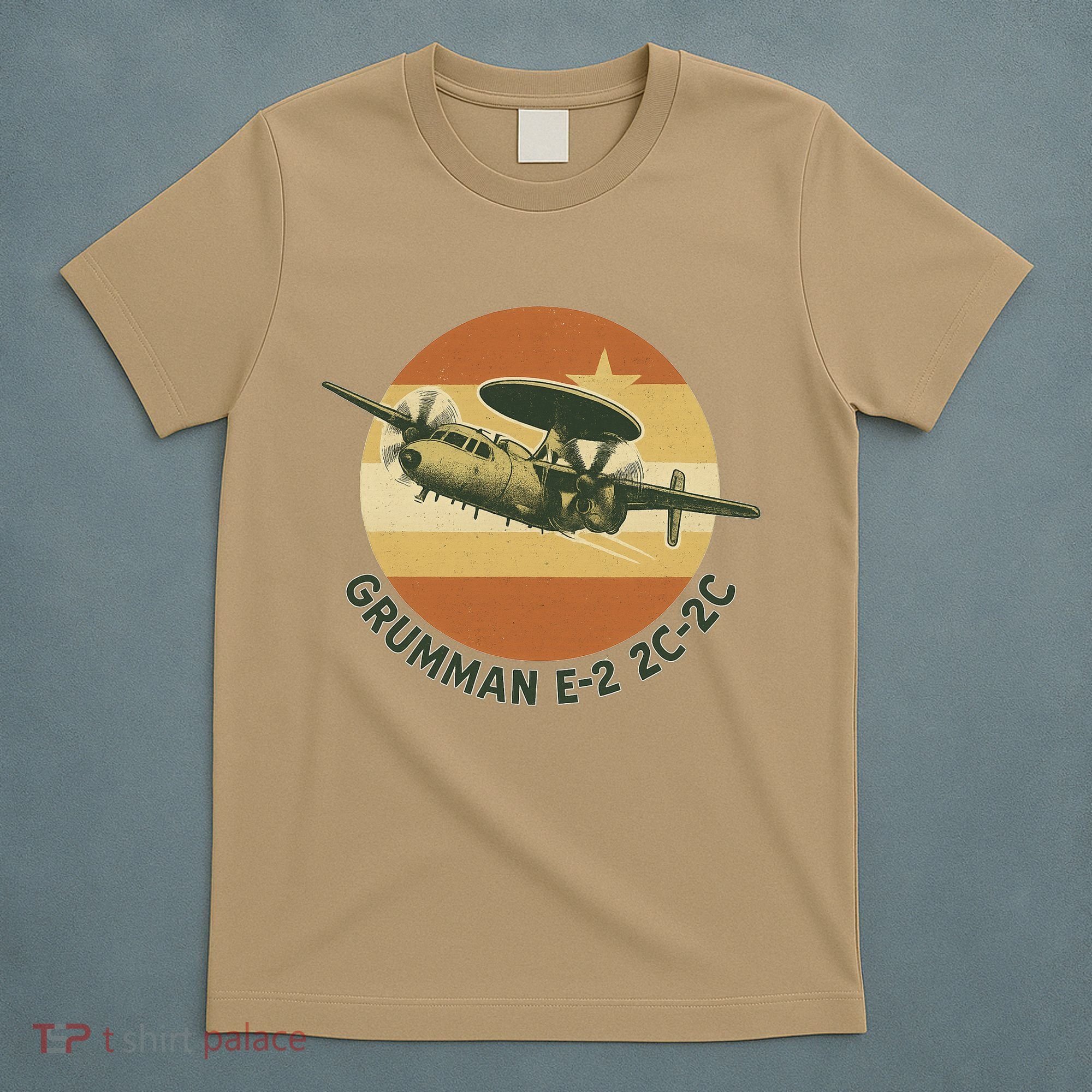 Grumman E-2 Hawkeye Retro Military Aircraft  T-Shirt