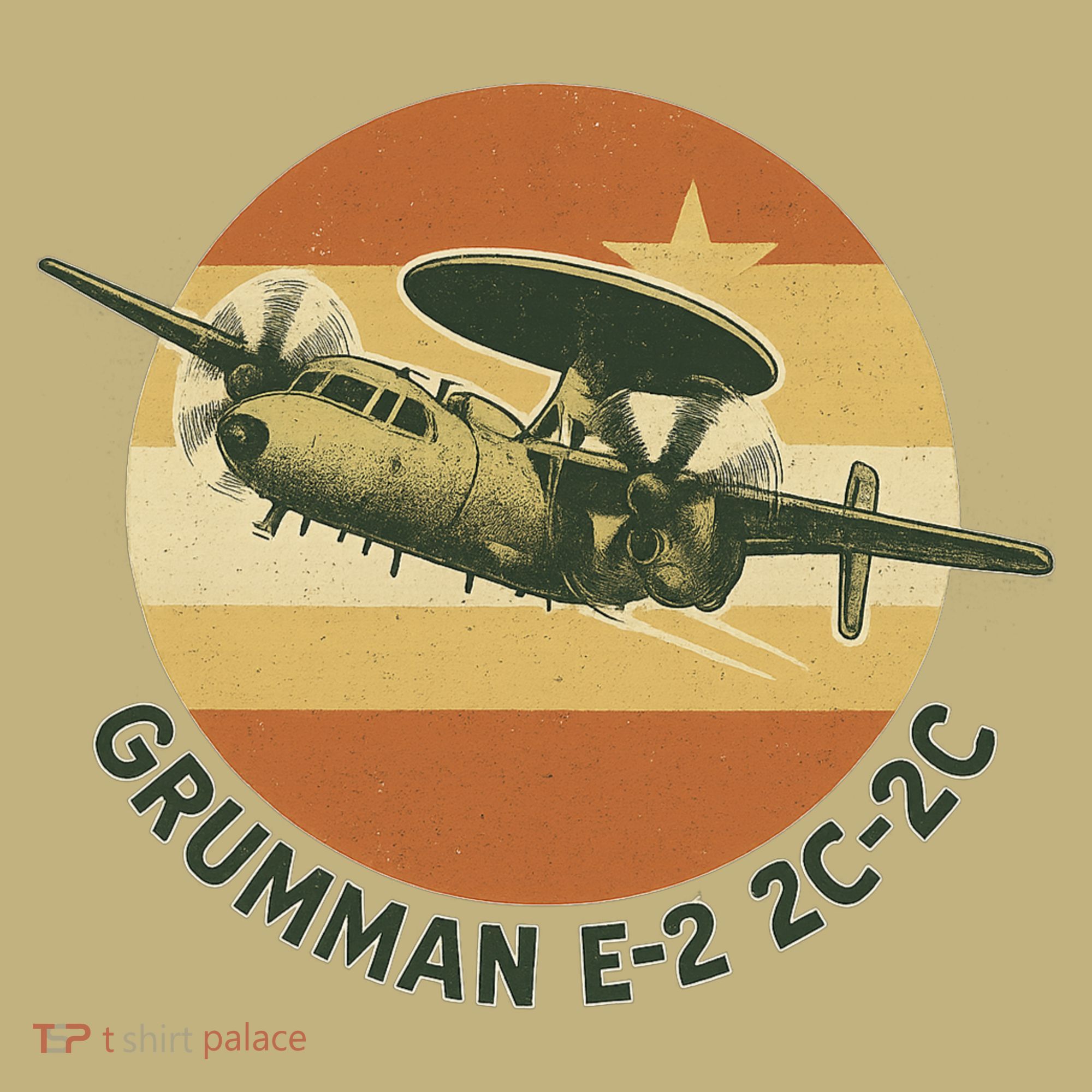 Grumman E-2 Hawkeye Retro Military Aircraft  Mousepad