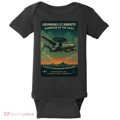Grumman E-2C Hawkeye Vintage Naval Surveillance Legend  Baby Bodysuit