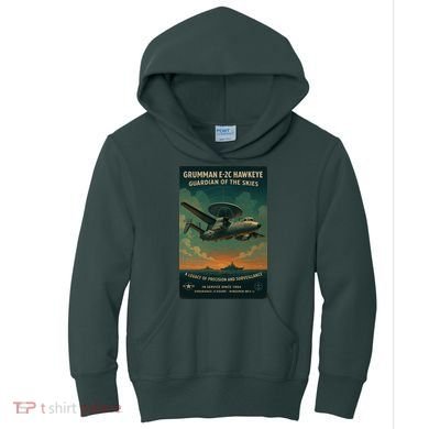 Grumman E-2C Hawkeye Vintage Naval Surveillance Legend  Kids Hoodie
