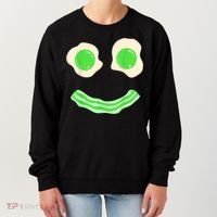 Green Eggs Ham Smile Face St Patrick's Day Women's Sweatshirt thumb 0
