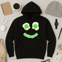 Green Eggs Ham Smile Face St Patrick's Day Hoodie thumb 3