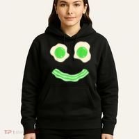 Green Eggs Ham Smile Face St Patrick's Day Hoodie thumb 5