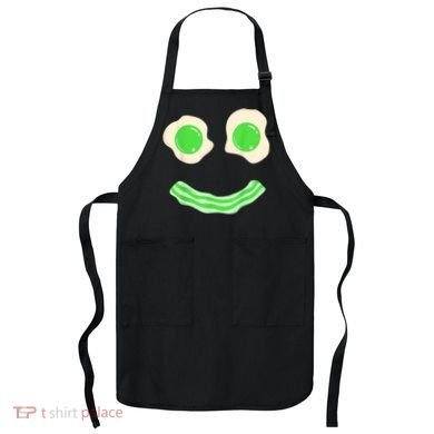 Green Eggs Ham Smile Face St Patrick's Day Apron
