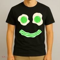 Green Eggs Ham Smile Face St Patrick's Day T-Shirt thumb 3