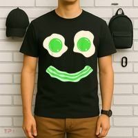 Green Eggs Ham Smile Face St Patrick's Day T-Shirt thumb 6