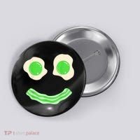 Green Eggs Ham Smile Face St Patrick's Day Button thumb 0