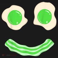 Green Eggs Ham Smile Face St Patrick's Day Bucket Hat thumb 4