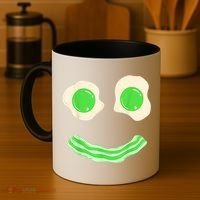 Green Eggs Ham Smile Face St Patrick's Day Coffee Mug thumb 4