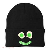 Green Eggs Ham Smile Face St Patrick's Day Beanie thumb 0