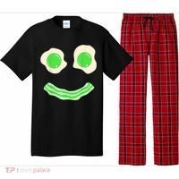 Green Eggs Ham Smile Face St Patrick's Day Pajama Set thumb 0