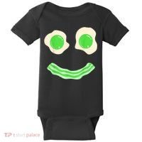 Green Eggs Ham Smile Face St Patrick's Day Baby Bodysuit thumb 0