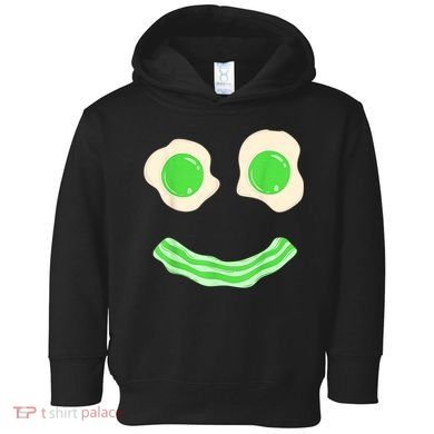 Green Eggs Ham Smile Face St Patrick's Day Toddler Hoodie