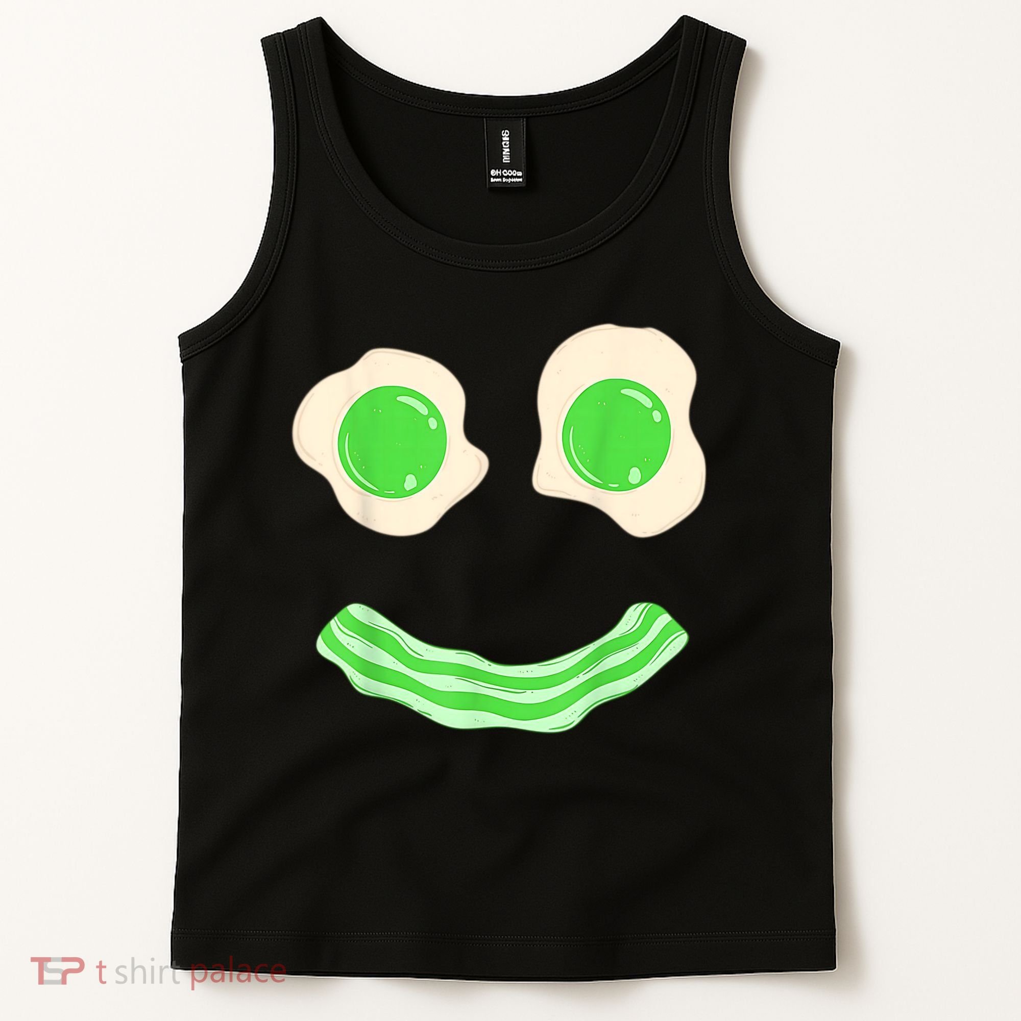 Green Eggs Ham Smile Face St Patrick's Day Tank Top