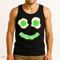 Green Eggs Ham Smile Face St Patrick's Day Tank Top thumb 3