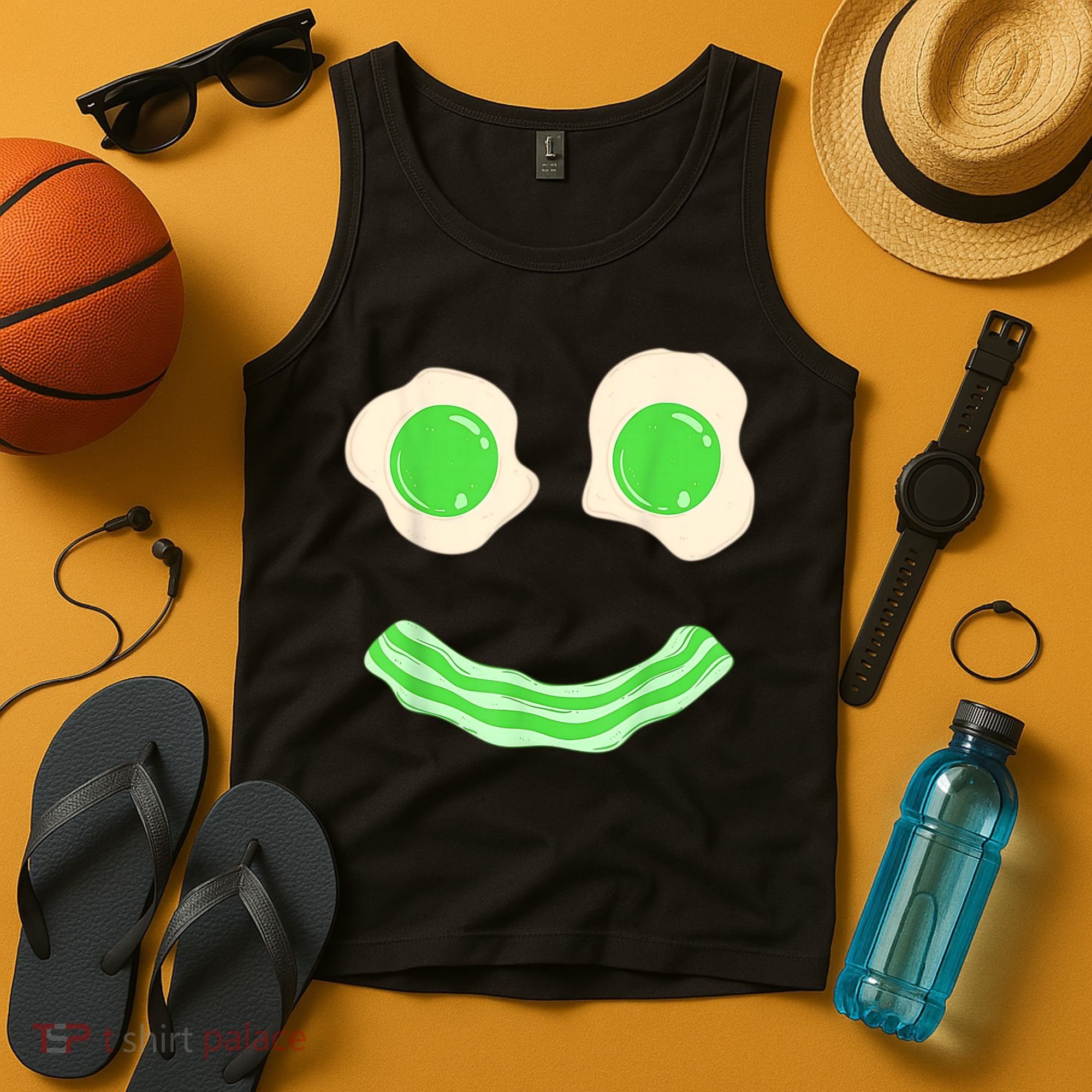 Green Eggs Ham Smile Face St Patrick's Day Tank Top