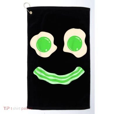 Green Eggs Ham Smile Face St Patrick's Day Golf Towel