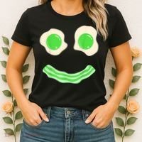 Green Eggs Ham Smile Face St Patrick's Day Women's T-Shirt thumb 2